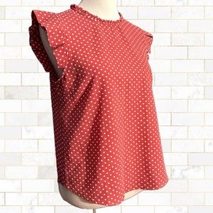 Pink Polkadot Sleeveless top